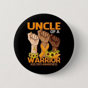 Hand Uncle Of A Warrior Rsd Crps Awareness Sunflow 6 Cm Round Badge
