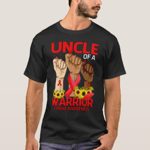Hand Uncle Of A Warrior Stroke Awareness Sunflower T-Shirt