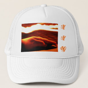 Hand under fire hat