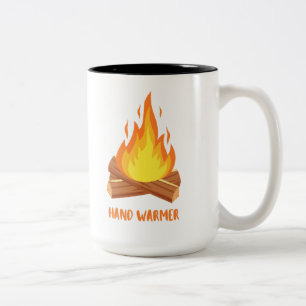 Hand Warmer Camp Fire Two-Tone Coffee Mug