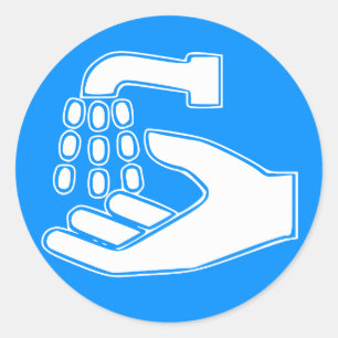 Hand Washing Classic Round Sticker
