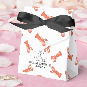Hand Watercolor Lobsters Main Catch Bridal Shower Favour Box