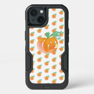 Hand Watercolor Pumpkin Greenery Pattern