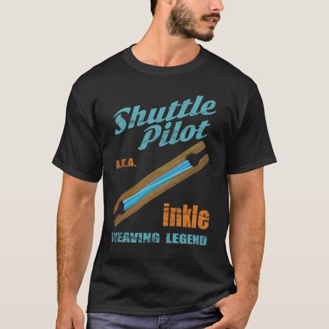 Hand Weaver weaving  Inkle Shuttle Pilot Weaving L T-Shirt (Front)