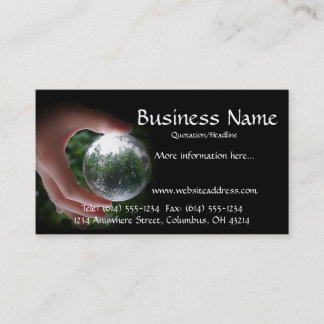 Hand with Glass Bauble Business Cards