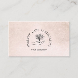 Hand with tree business card