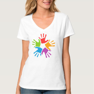 "Hand" Women's Hanes Nano V-Neck T-Shirt