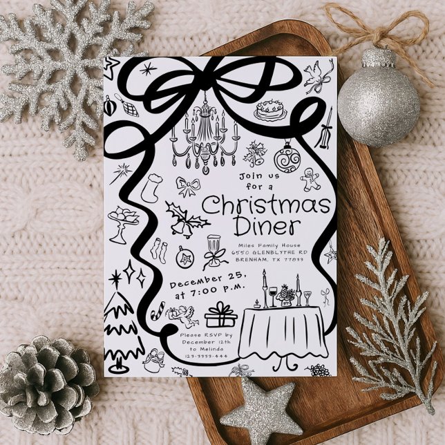 Hand Write Christmas Diner Invitation (Creator Uploaded)