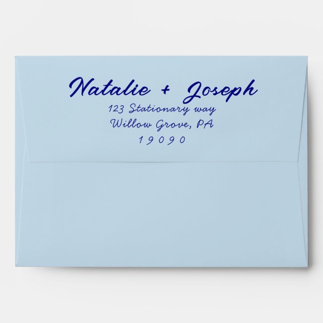 Hand Writing Green Retro Bright Fun Unique Wedding Envelope (Back (Top Flap))