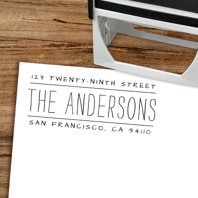 Hand-Writing Split Address Self-Inking Return Stamp (Creator Uploaded)