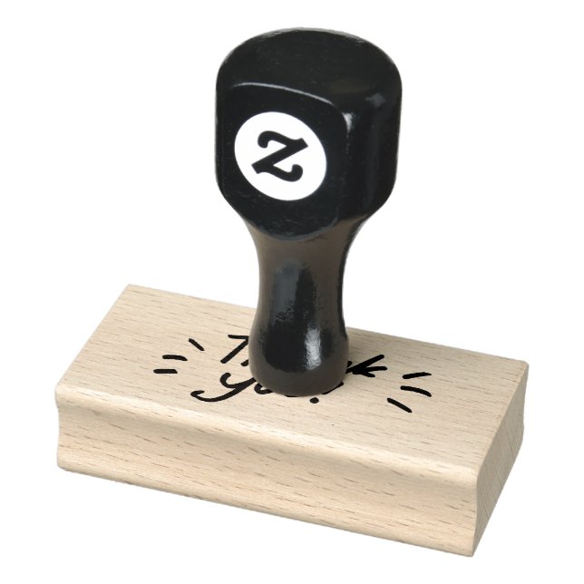 Hand writing thank you drawn rubber stamp (Stamp)