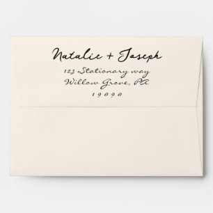 Hand Written Bold Retro Trendy Fun Wedding Envelope
