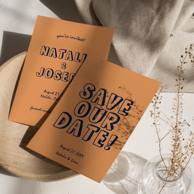 Hand-Written Colourful Bold Unique Modern Wedding  Save The Date (Creator Uploaded)