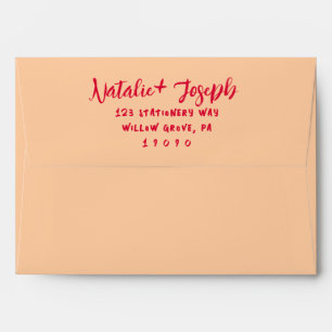 Hand-Written Colourful Retro Bold Funky Wedding Envelope