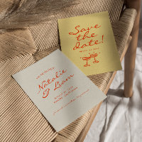 Hand Written Drawn Colourful Retro Fun Wedding