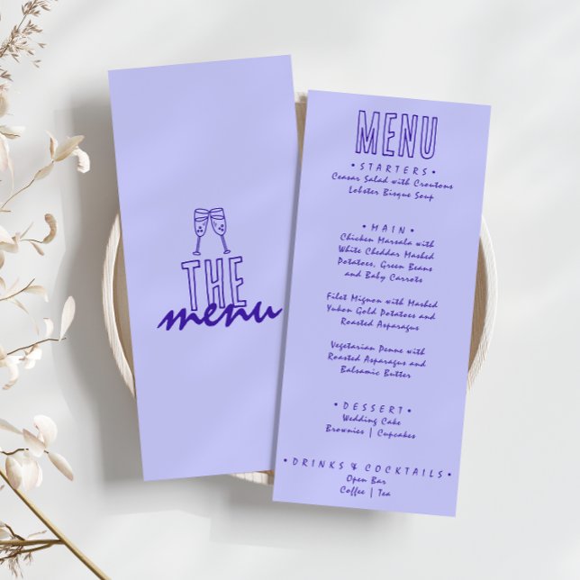 Hand Written Drawn Retro Bold Modern Wedding Menu (Creator Uploaded)