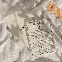 Hand Written Drawn Retro Quirky Wedding Details
