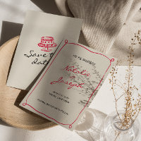 Hand Written Drawn Retro Whimsical Fun Wedding