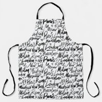 Hand Written Famous Cities of the World Pattern