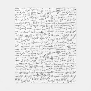 Hand Written Math Equations // Fleece Blanket