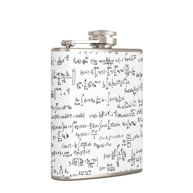Hand Written Math Equations // Hip Flask (Right)