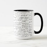 Hand Written Math Equations // Mug<br><div class="desc">Hand written mathematical equations in a black and white,  seamless repeat.  Perfect gift for a math teacher,  accountant,  or any other math lover!  Each equation is hand written in a sketchy yet neat handwriting.</div>