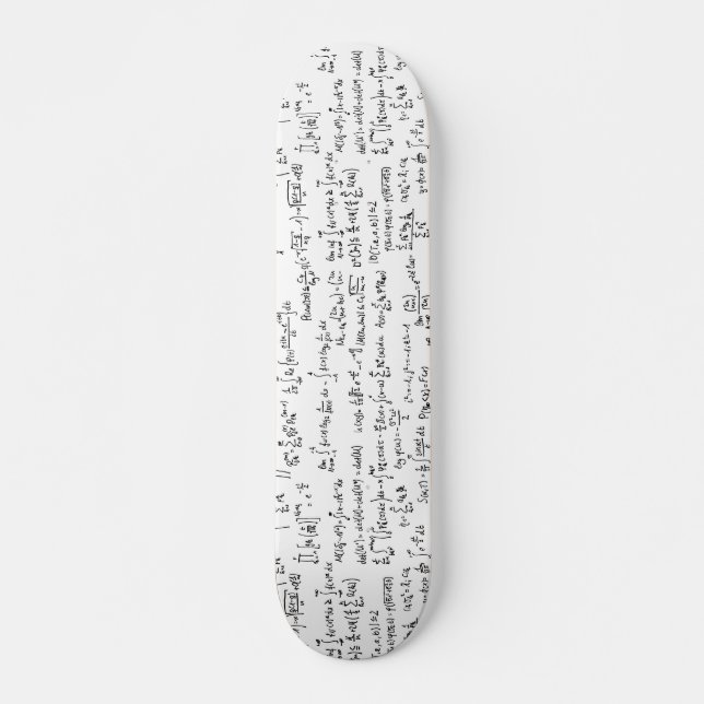 Hand Written Math Equations // Skateboard (Front)