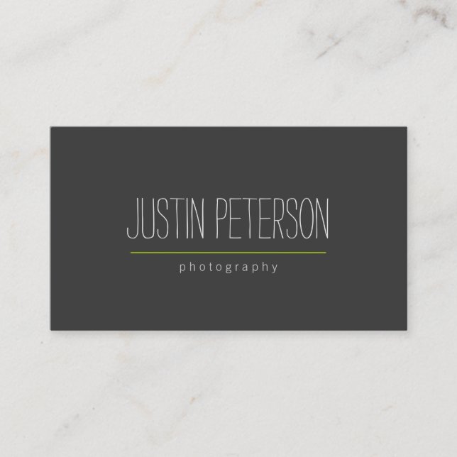 Hand-Written Text II Photographer's Business Card (Front)