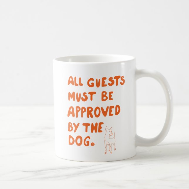 Hand-written typography with dog illustration coffee mug (Right)