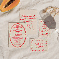 Hand-Written Vintage Unique Modern Quirky Wedding