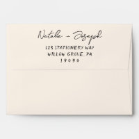 Hand Written Whimsical Retro Trendy Modern Wedding
