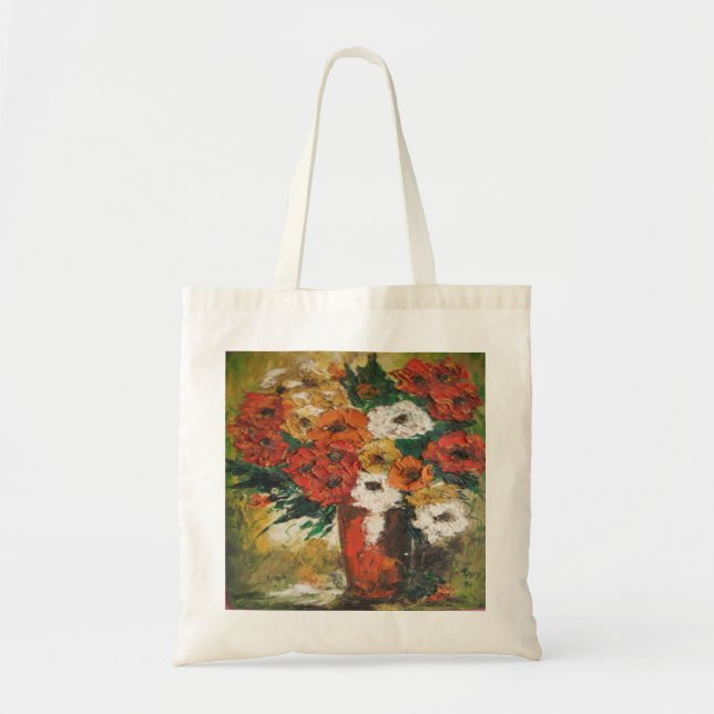 Handbag Ann Hayes Red Flowers Mixed (Front)