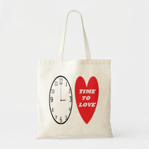 Handbag Clock With Red Heart Time To Love