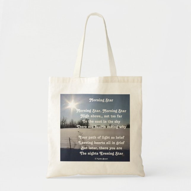 Handbag Poem Morning Star By Ladee Basset (Front)