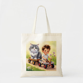 Handbags, boy, stroller and cat tote bag