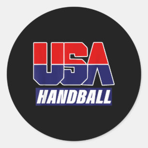 Handball 2021 Usa Team Classic Round Sticker