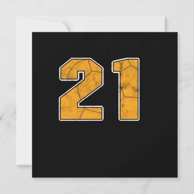 Handball 21 st Birthday Celebration Sports Gift Invitation (Front)