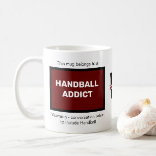 Handball Addict Add Your Name Monogram Initial Coffee Mug