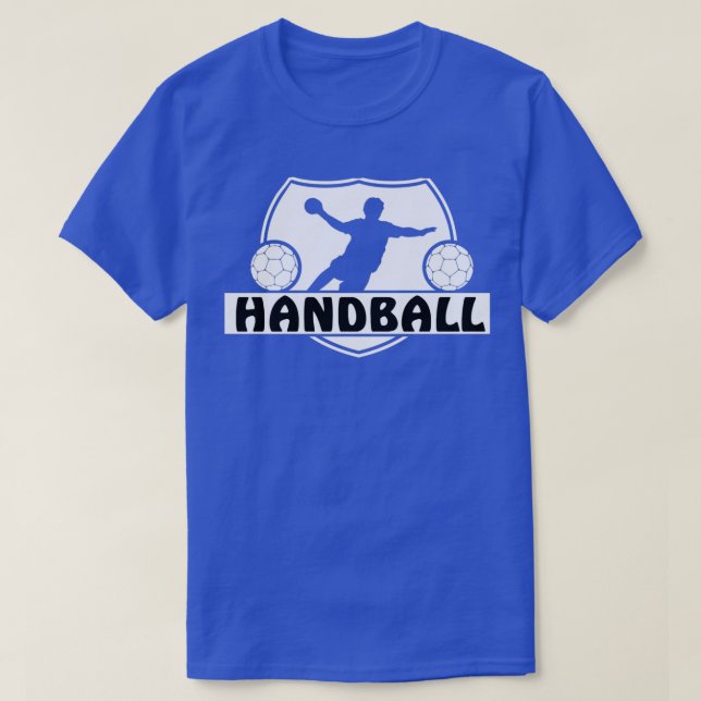 Handball Ball Sports Handball Player Jump Shot T-Shirt (Design Front)