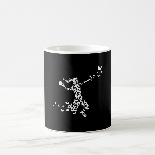 Handball Butterflies Handball Player Coffee Mug (Center)