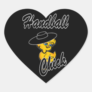 Handball Chick #4 Heart Sticker