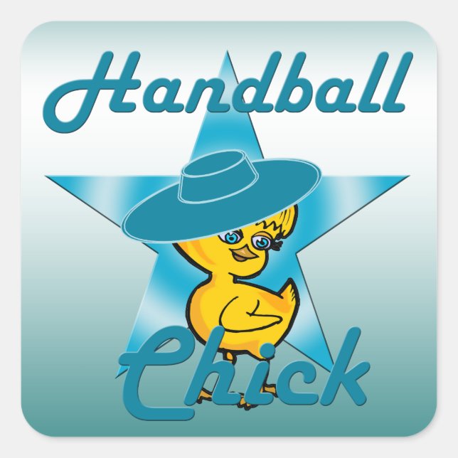 Handball Chick #7 Square Sticker (Front)