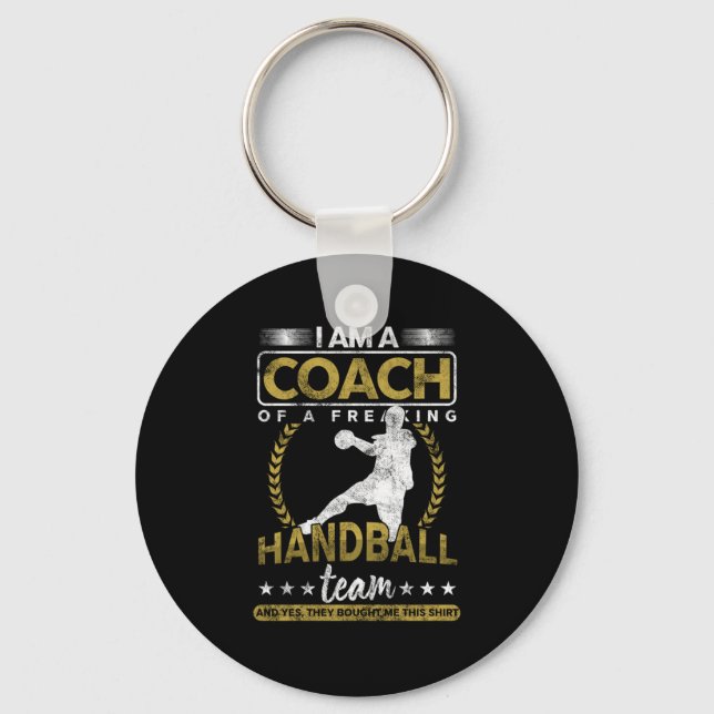 Handball Coach Throwing Team Sports Goal Gift Key Ring (Front)