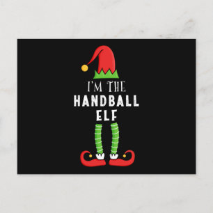 Handball Elf Christmas Matching Family Gift Postcard