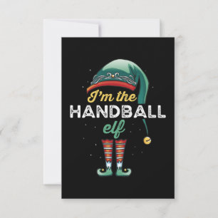 Handball Elf Family Matching Christmas Gift Card