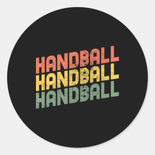 Handball Gift Vintage Style Classic Round Sticker