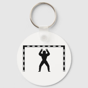 handball goal keeper icon key ring