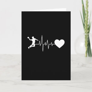 Handball Handball Player Heartbeat Card