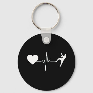 Handball Handball Player Heartbeat Key Ring