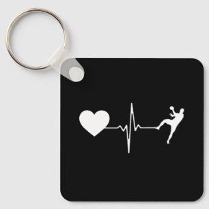 Handball Handball Player Heartbeat Key Ring